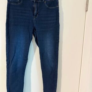 Seven7 Dark Blue Jeans with Contrast Stitching
